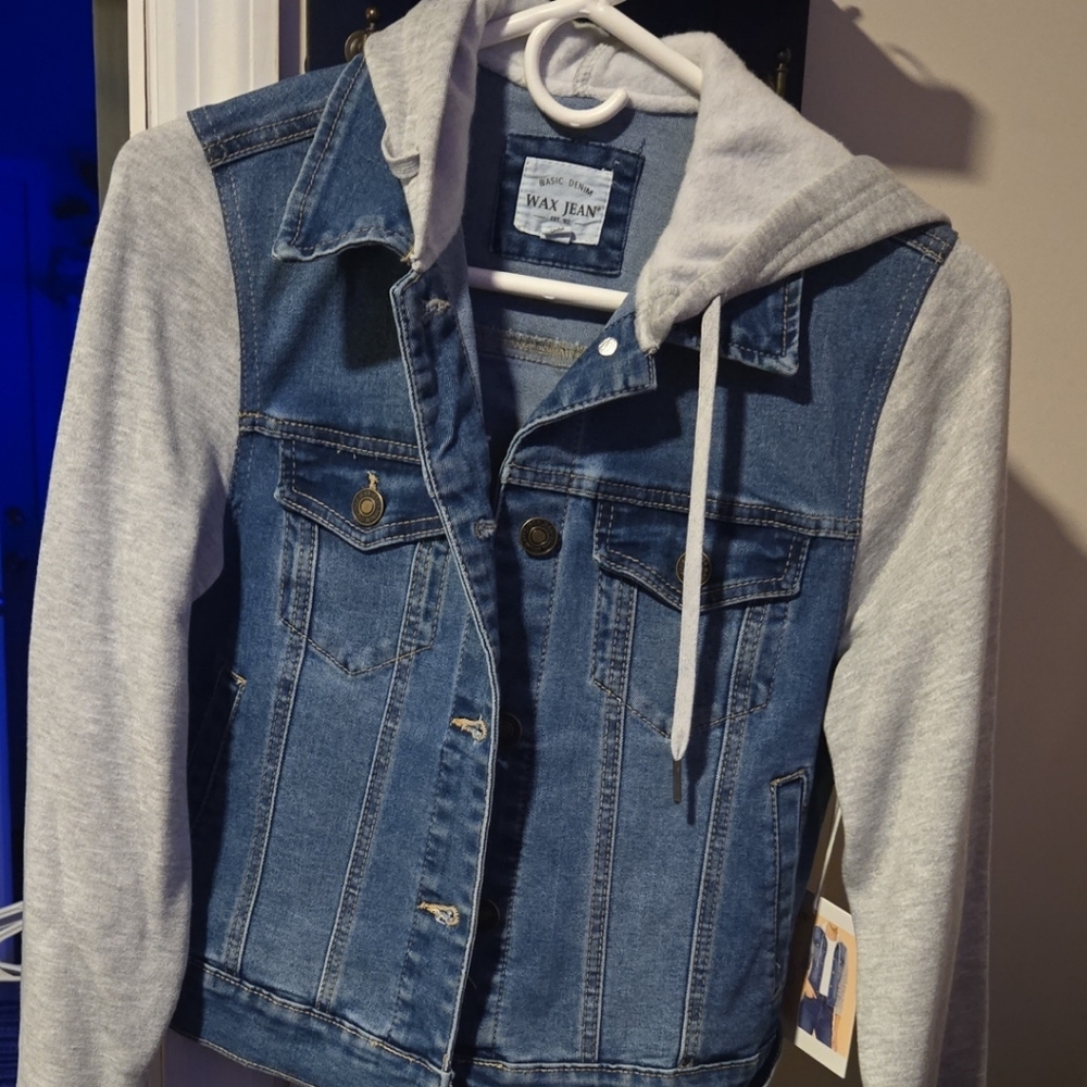Wax Jean Blue and Gray Jean Jacket
